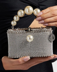 Rosantica Mini Holli Luce | Silver Toned Brass, Crystals & Faux Pearls