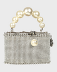Rosantica Mini Holli Luce | Silver Toned Brass, Crystals & Faux Pearls