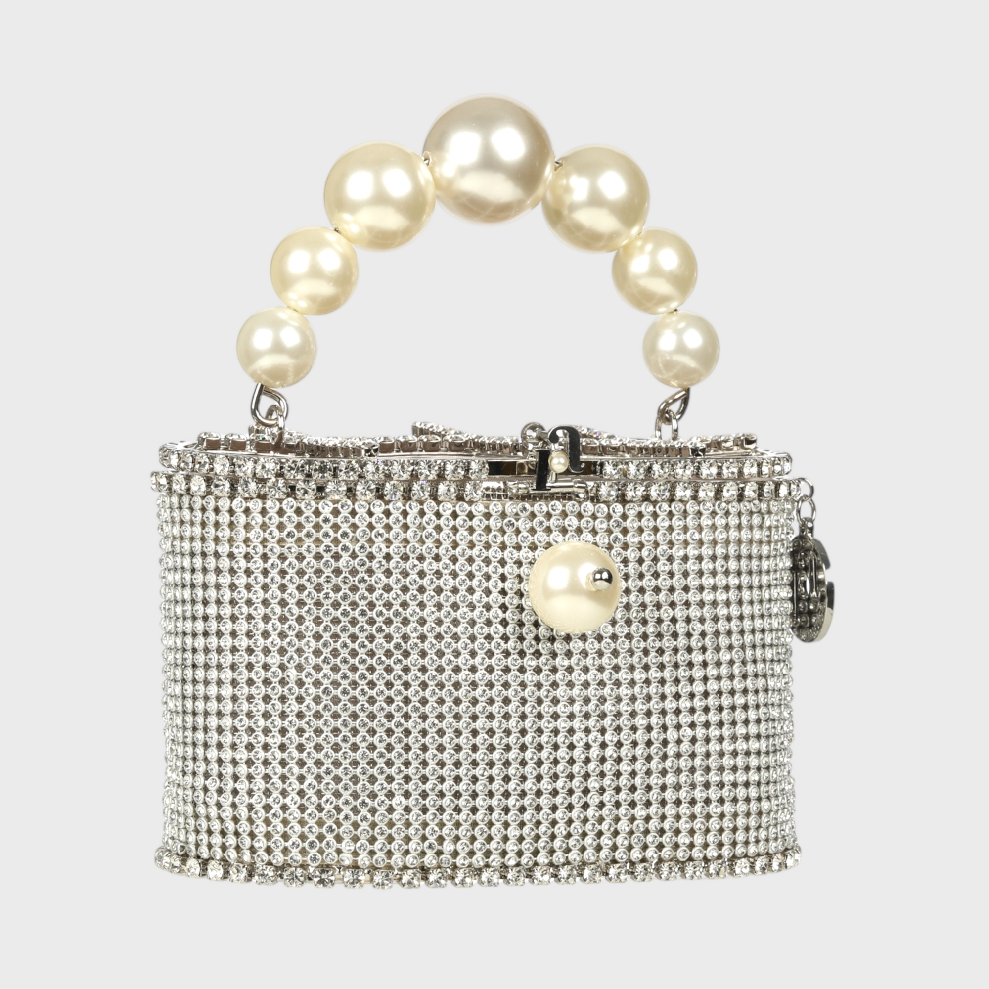 Rosantica Mini Holli Luce | Silver Toned Brass, Crystals & Faux Pearls