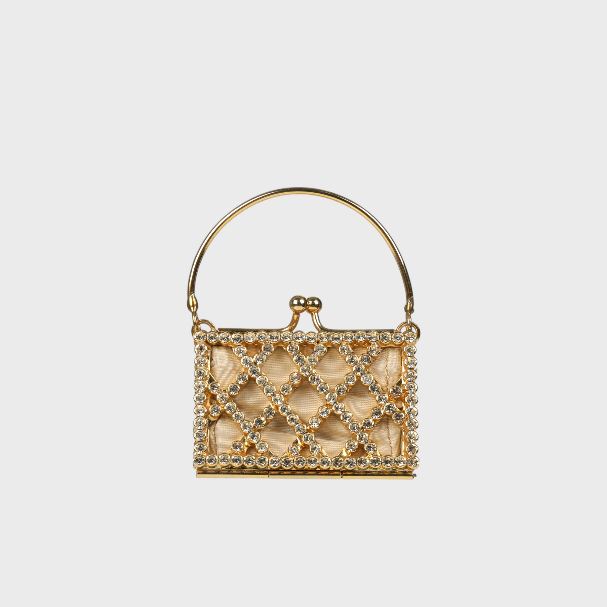 Rosantica Baby Garofano Micro Bag | Gold Toned Brass & Crystals