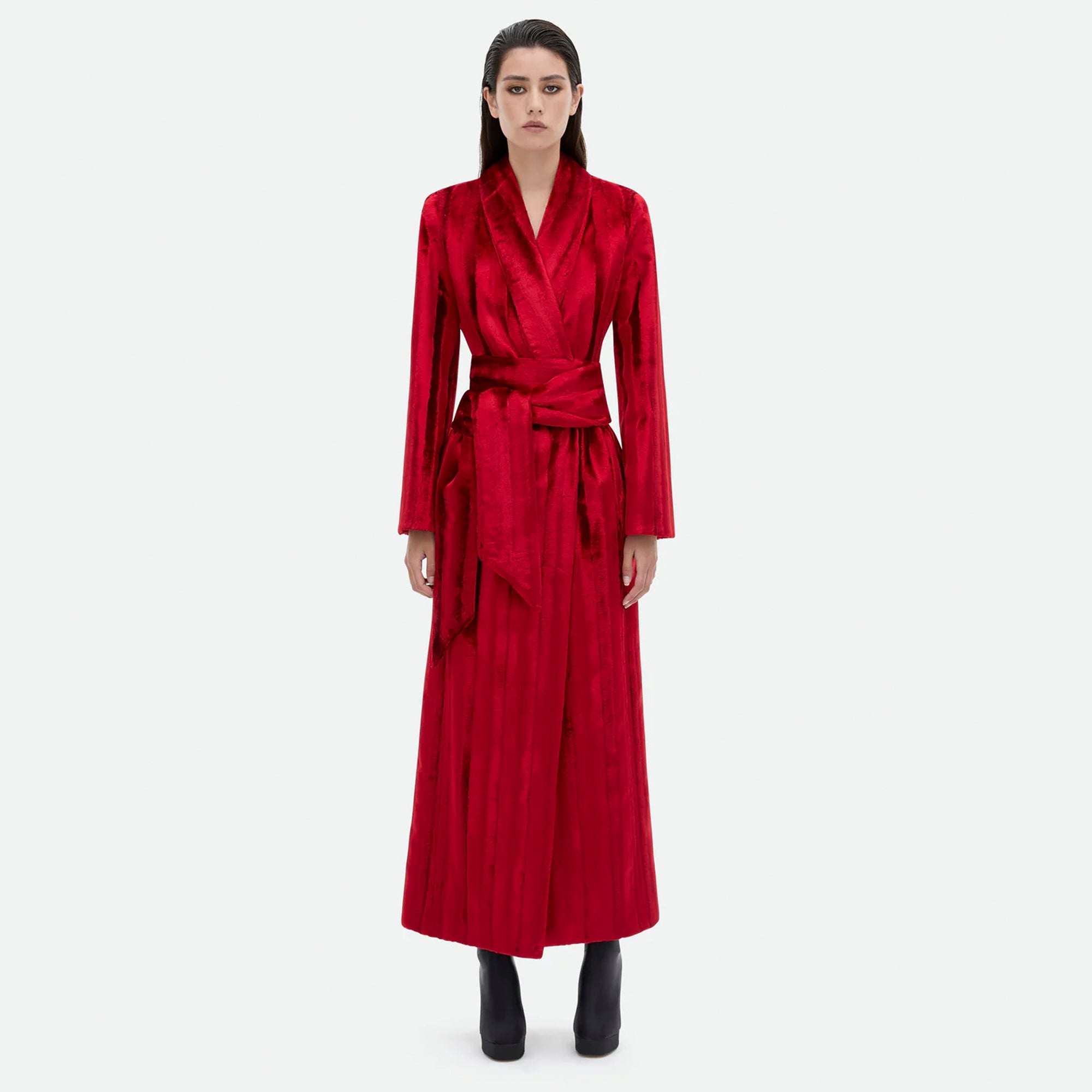 Common Hours | Betrayal Under The Bridge Smoking Jacket in Boudoir Red