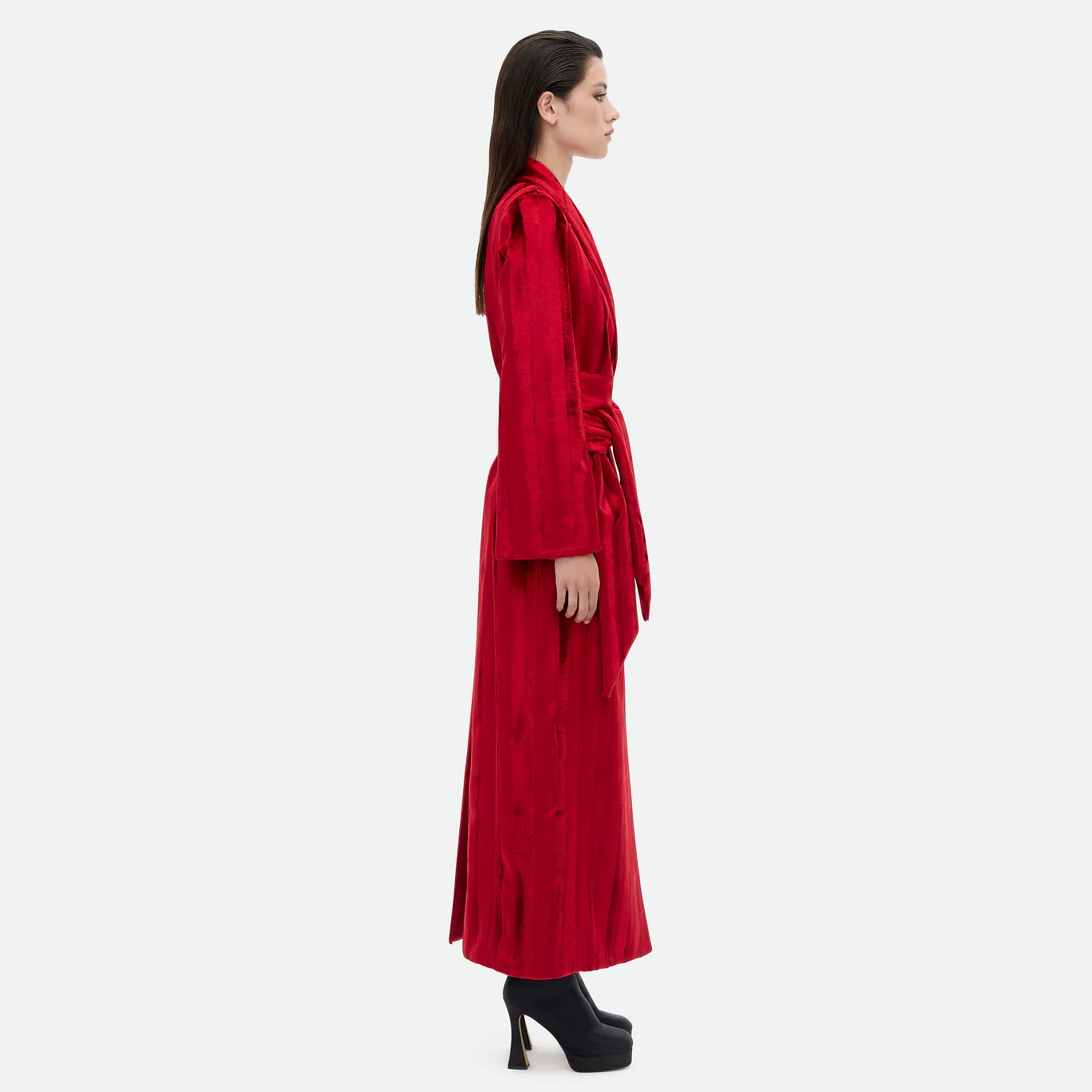 Common Hours | Betrayal Under The Bridge Smoking Jacket in Boudoir Red