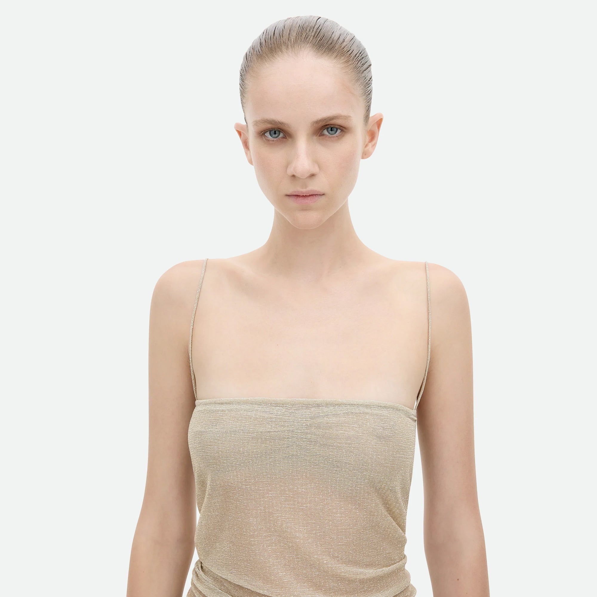 Common Hours | Trail Of Glitter Dress - Gold Glitter