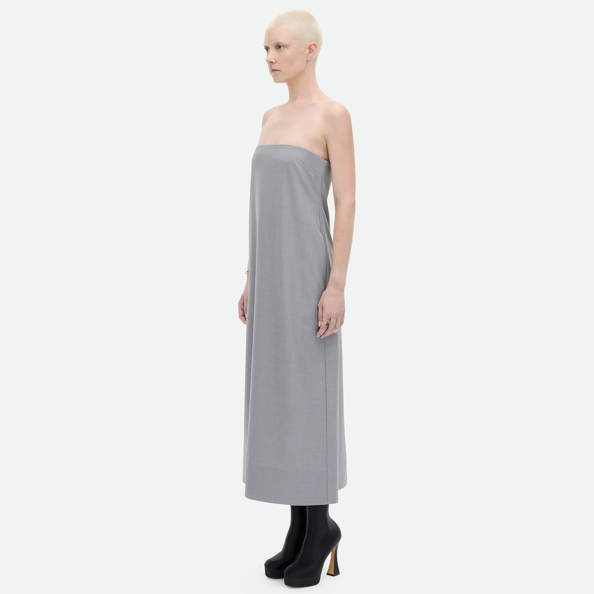 Common Hours | One Of The Fellas Dress - Smoke