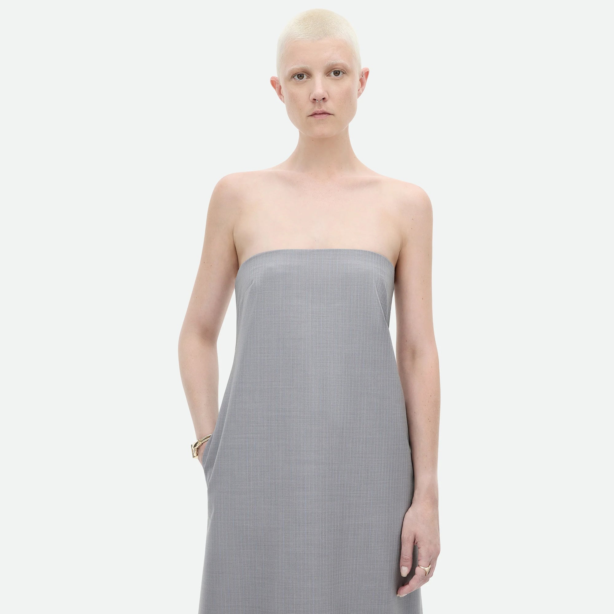 Common Hours | One Of The Fellas Dress - Smoke