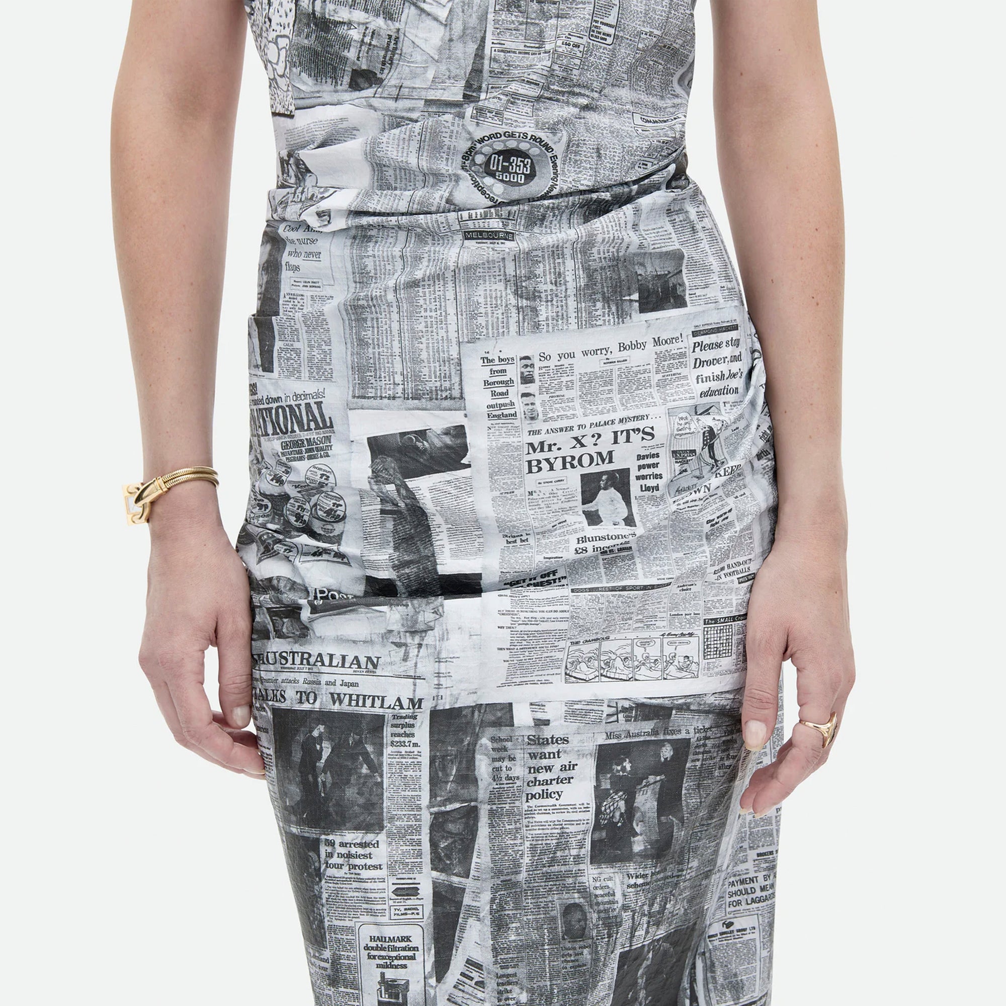 Common Hours | Tabloid Dress - Newspaper