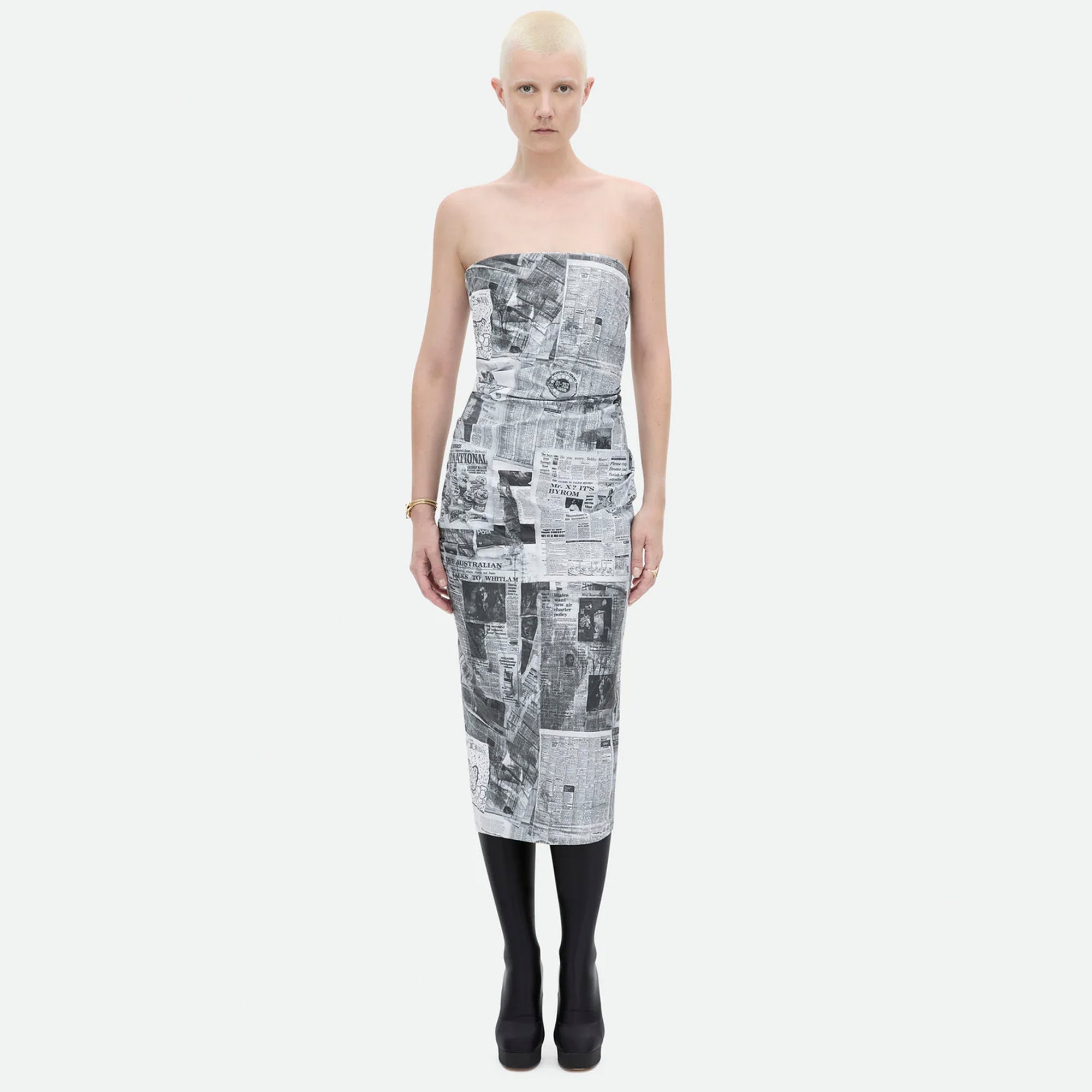 Common Hours | Tabloid Dress - Newspaper