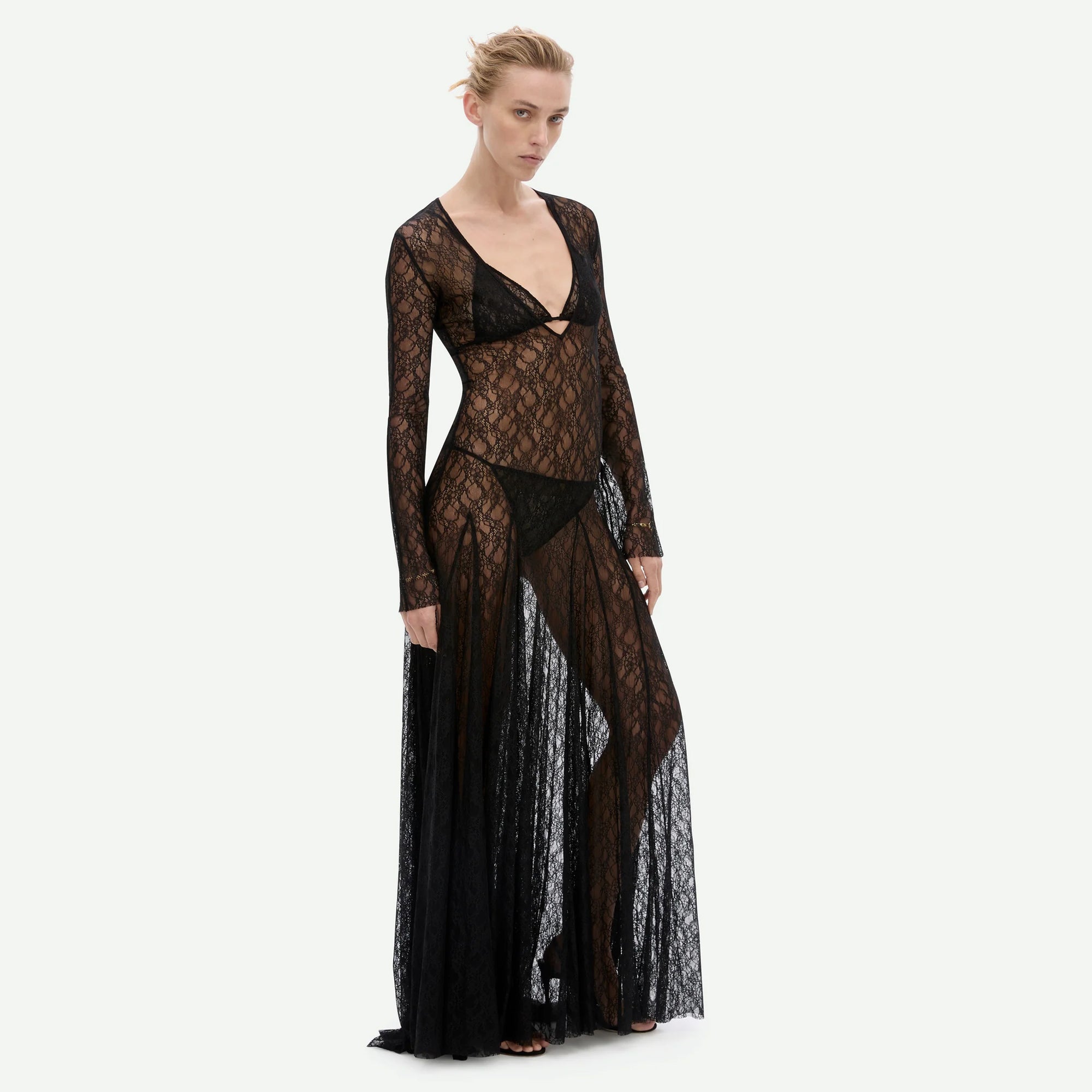 Common Hours | Cold Type Dress - Jet Black