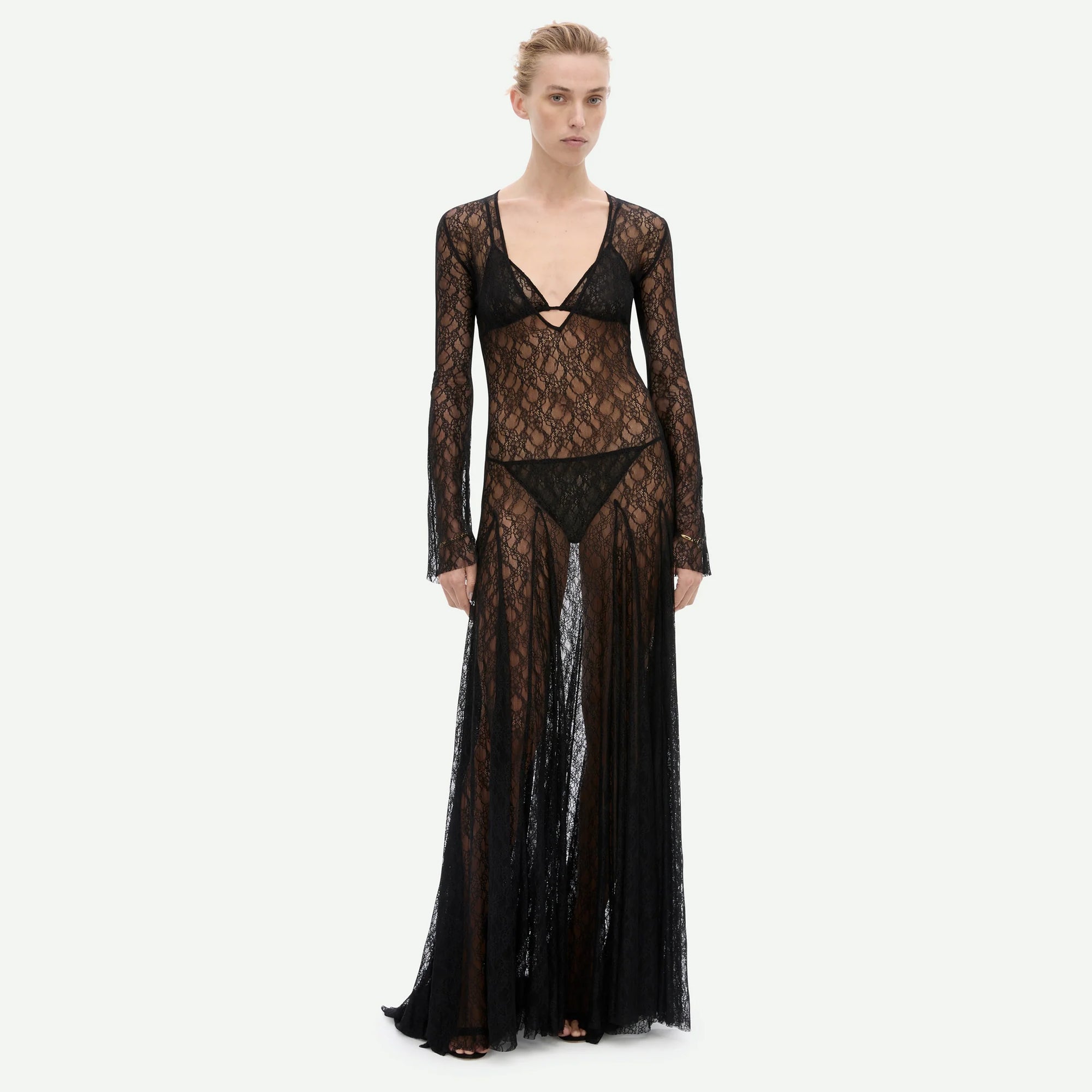 Common Hours | Cold Type Dress - Jet Black