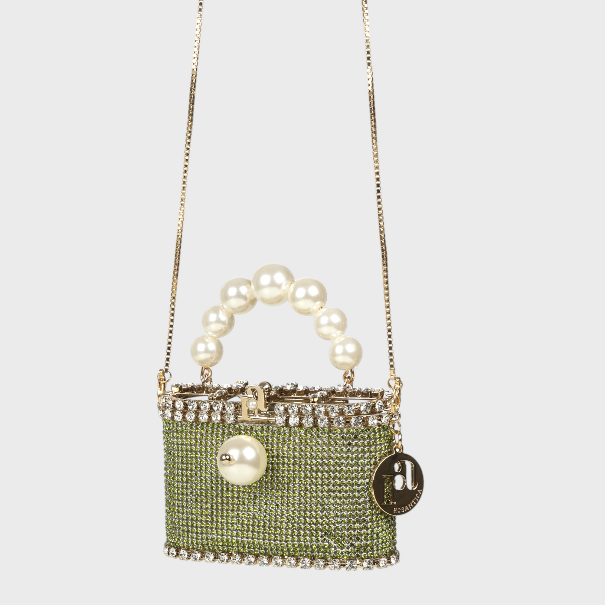 Rosantica Pocket Luce | Gold Toned Brass, Crystals & Faux Pearls