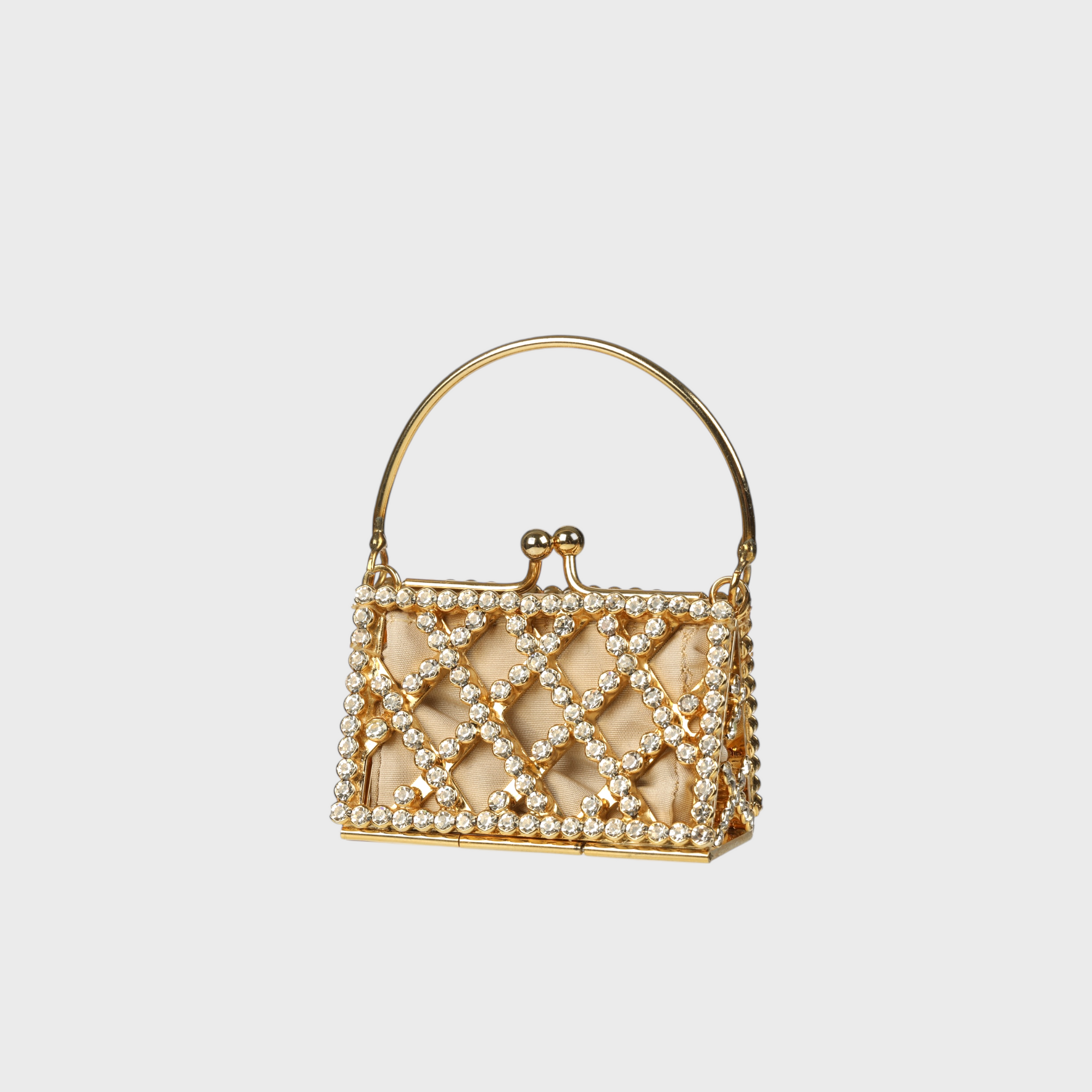 Rosantica Baby Garofano Micro Bag | Gold Toned Brass & Crystals