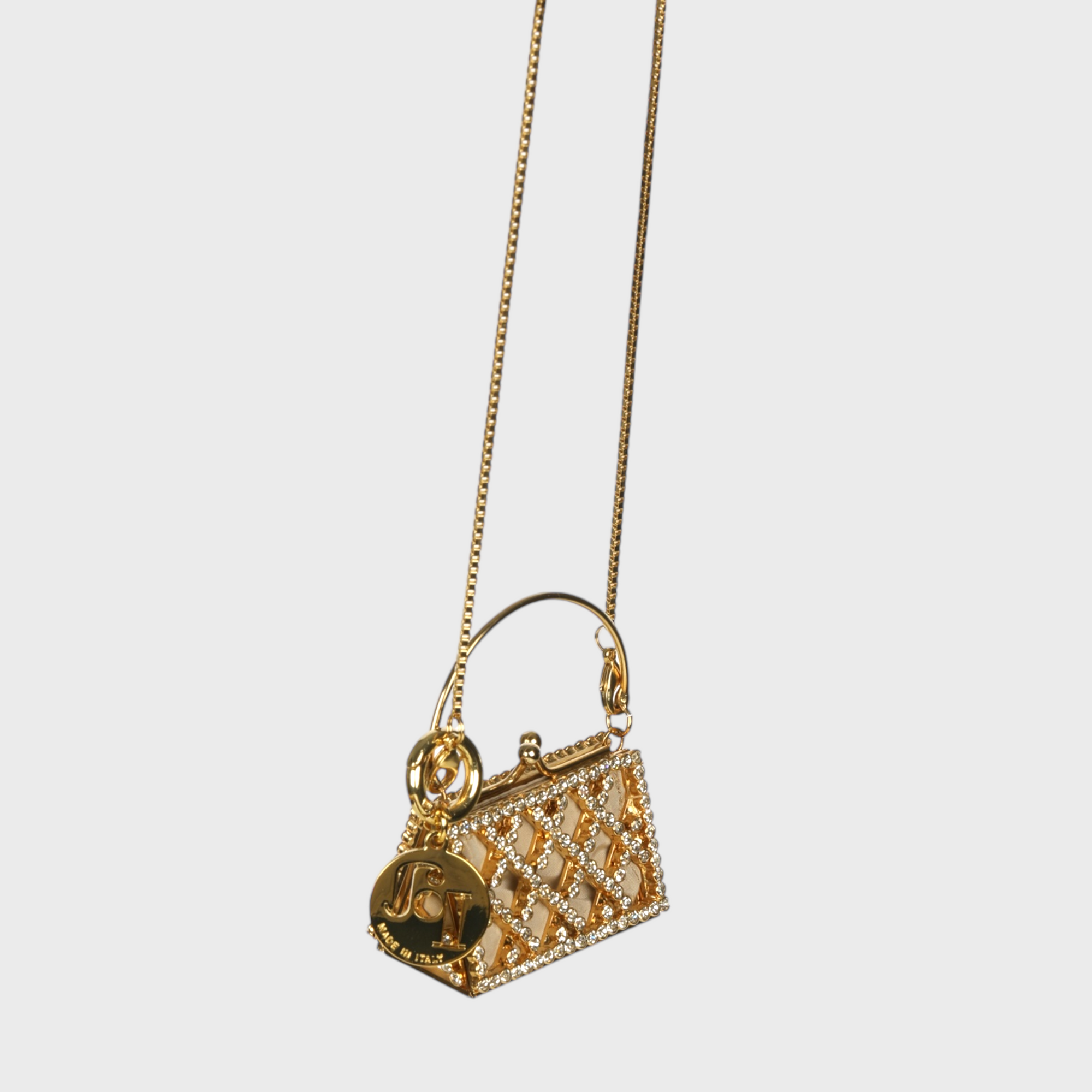 Rosantica Baby Garofano Micro Bag | Gold Toned Brass & Crystals