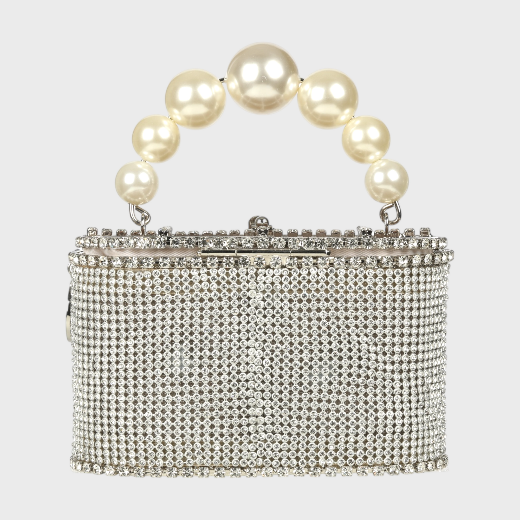 Rosantica Mini Holli Luce | Silver Toned Brass, Crystals & Faux Pearls