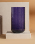 A Design Studio | Hand Blown Crackle Vase Purple