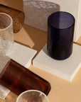 A Design Studio | Hand Blown Crackle Vase Purple
