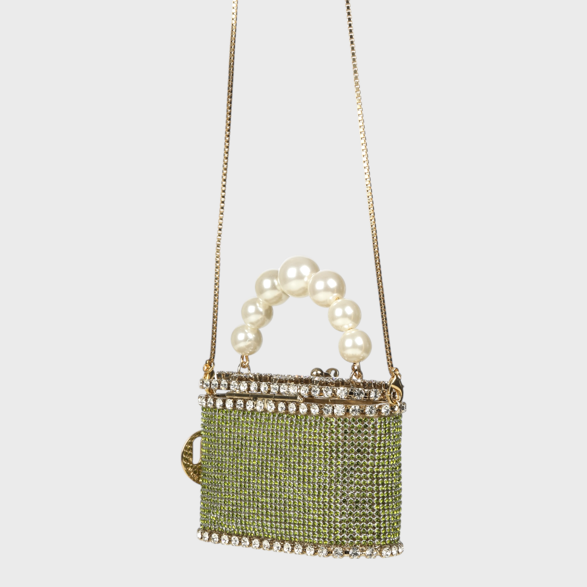Rosantica Pocket Luce | Gold Toned Brass, Crystals & Faux Pearls