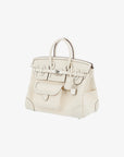 Hermès | Birkin 25cm Cargo | Nata Swift Leather & Toile Canvas Palladium Hardware