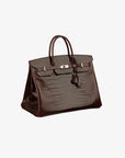 Hermès — Birkin 40cm — Bordeaux Shiny Porous Crocodile Palladium Hardware — alternate view 2