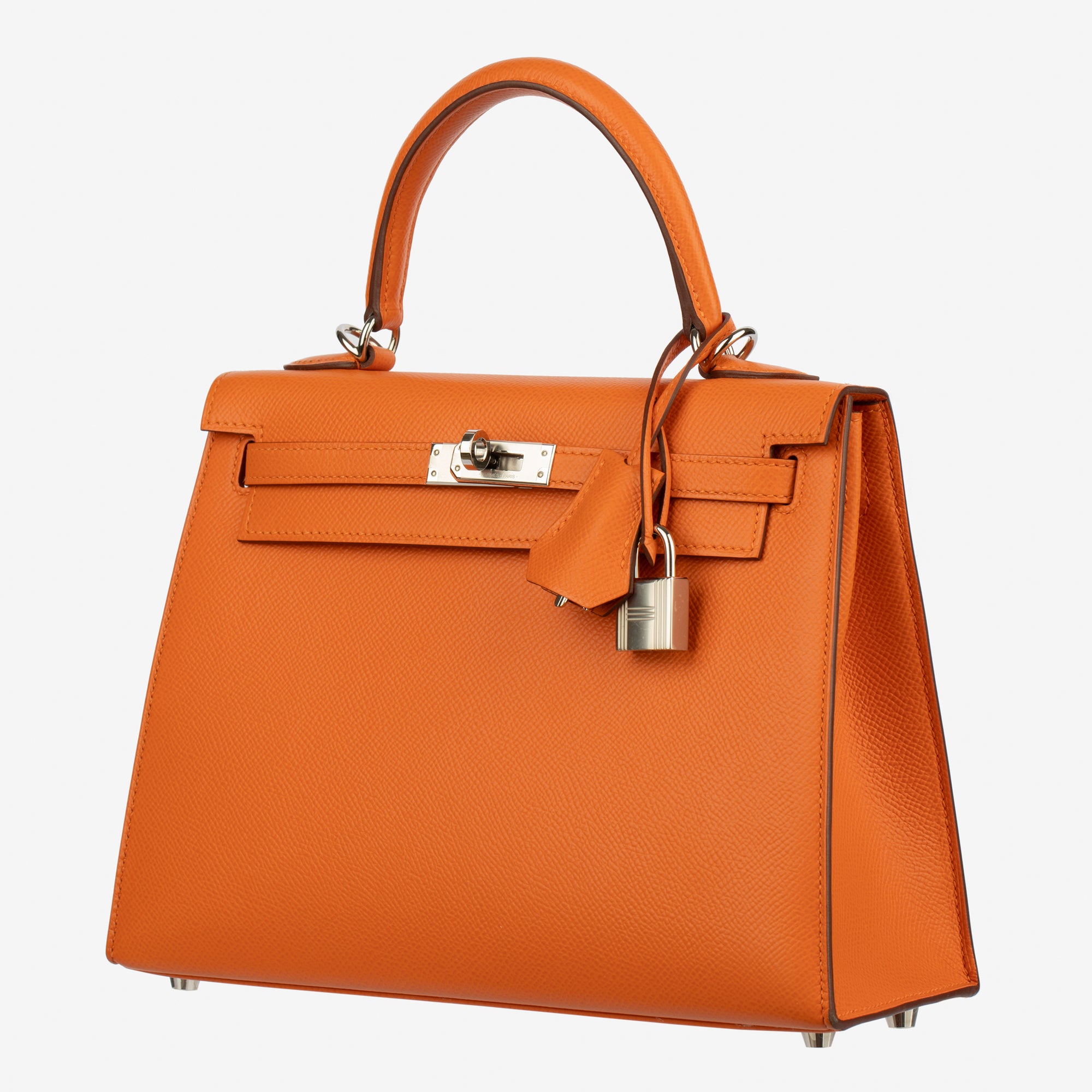 Hermès | Kelly Sellier 25cm | Orange Epsom Leather Palladium Hardware