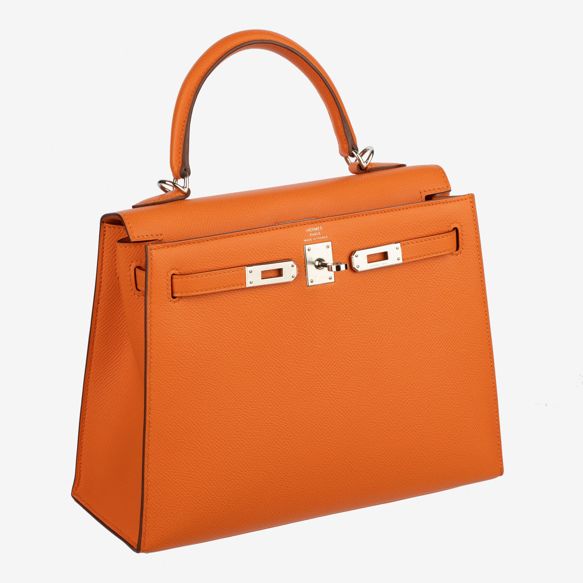 Hermès | Kelly Sellier 25cm | Orange Epsom Leather Palladium Hardware