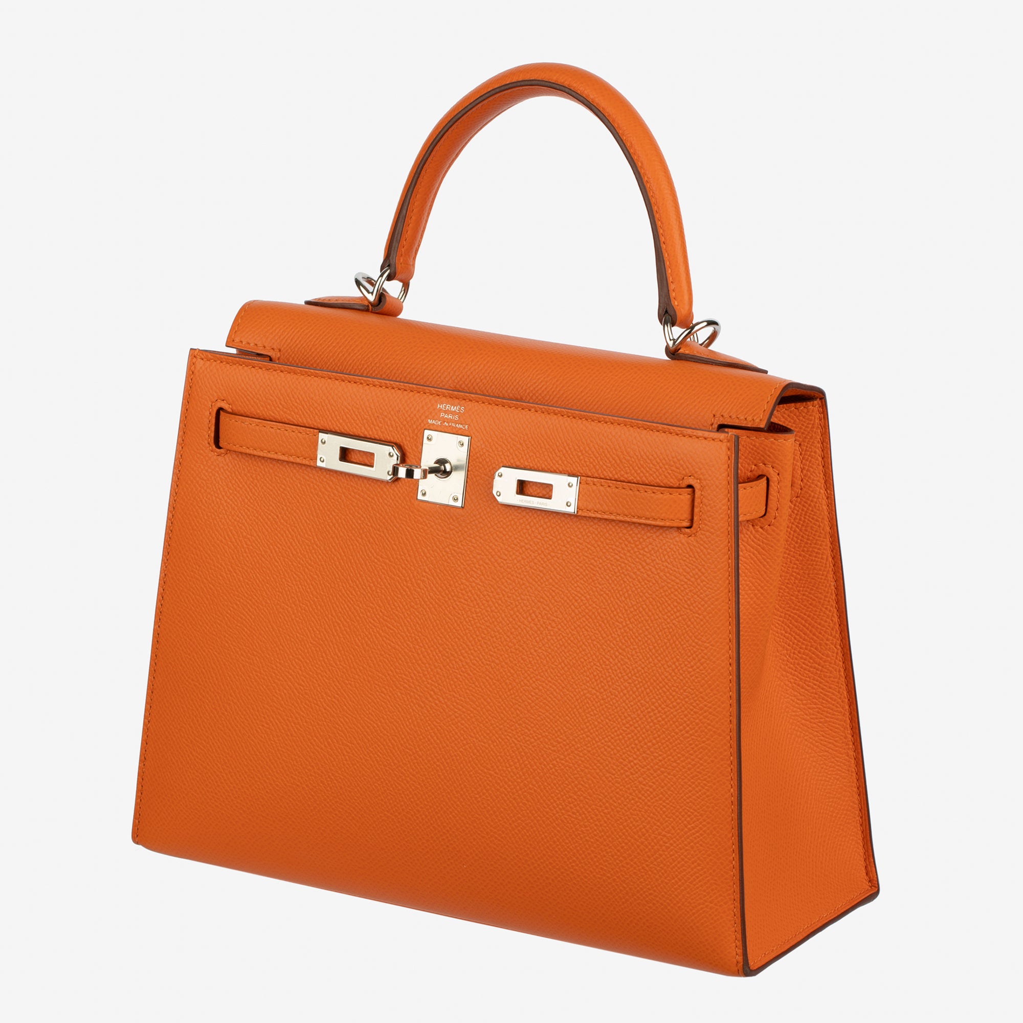 Hermès | Kelly Sellier 25cm | Orange Epsom Leather Palladium Hardware