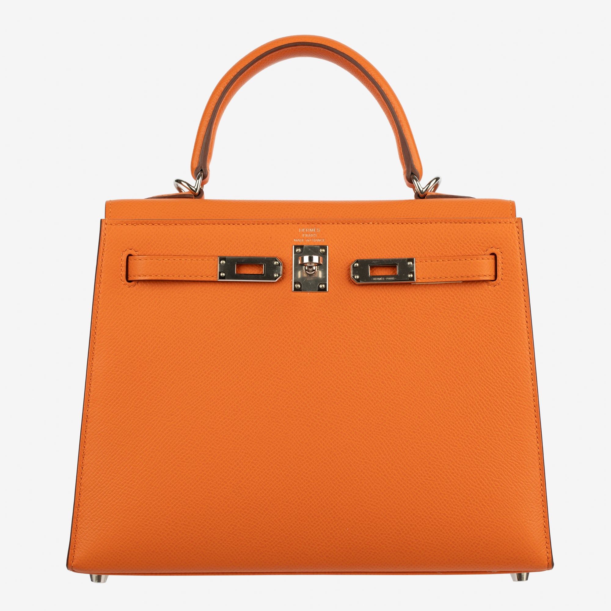Hermès | Kelly Sellier 25cm | Orange Epsom Leather Palladium Hardware