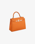 Hermès | Kelly 25cm | Orange Epsom Leather Palladium Hardware