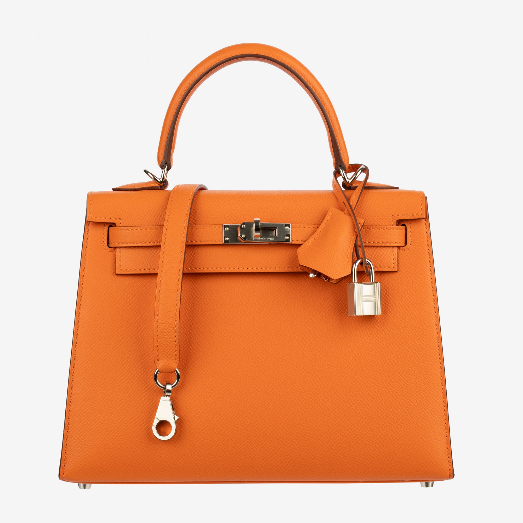 Hermès | Kelly Sellier 25cm | Orange Epsom Leather Palladium Hardware