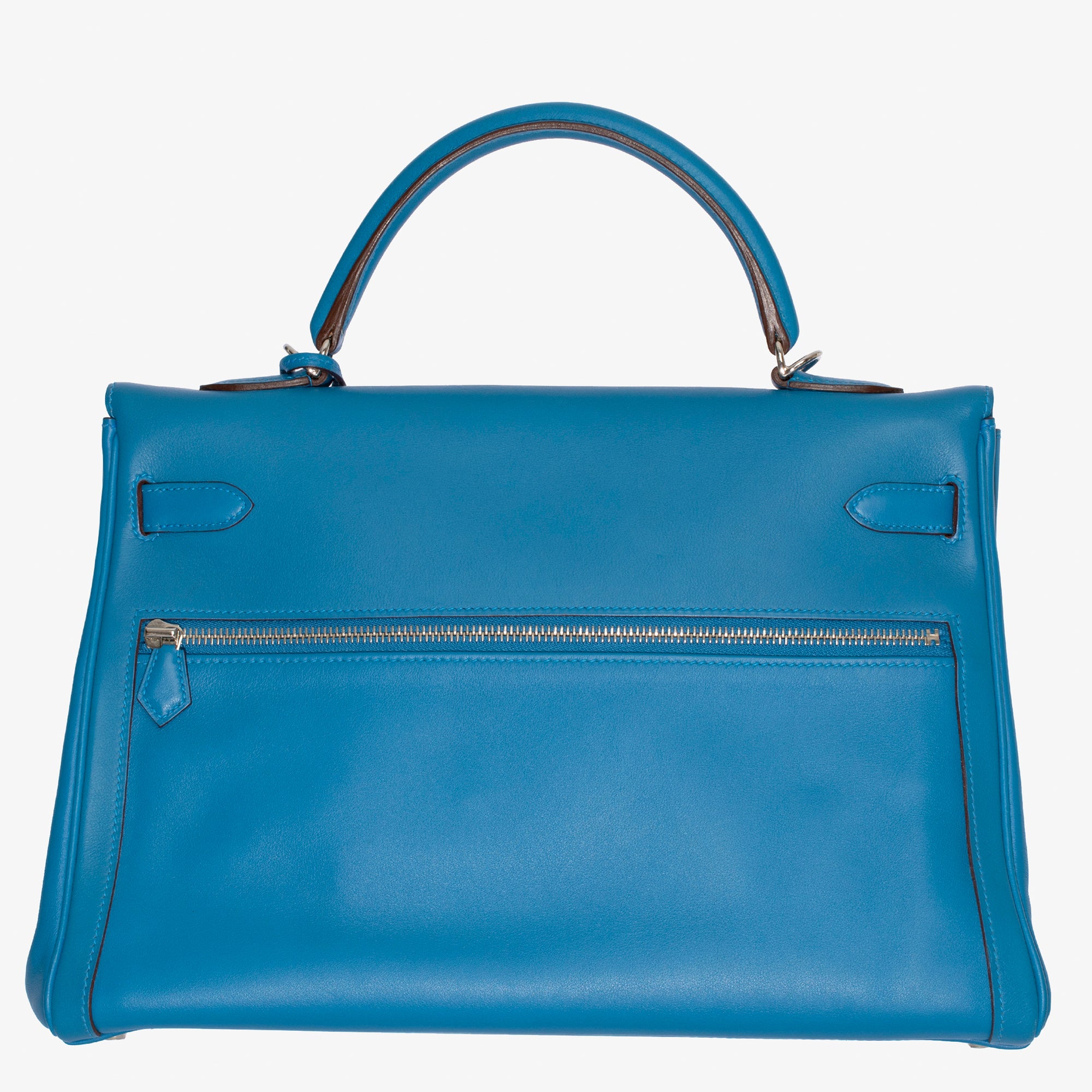 Hermès | Kelly Lakis 35cm | Blue Hydra Swift Leather Palladium Hardware