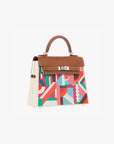 Hermès | Kelly Wood 22cm | Perspective Cavaliere | Leather & Wood Palladium Hardware
