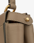 Fendi | Medium Peekaboo | Taupe Leather With Gold Hardware