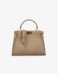 Fendi | Medium Peekaboo | Taupe Leather With Gold Hardware