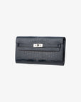 Hermès | Kelly-To-Go Wallet | Blue Indigo Matte Alligator Palladium Hardware