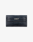 Hermès | Kelly-To-Go Wallet | Blue Indigo Matte Alligator Palladium Hardware
