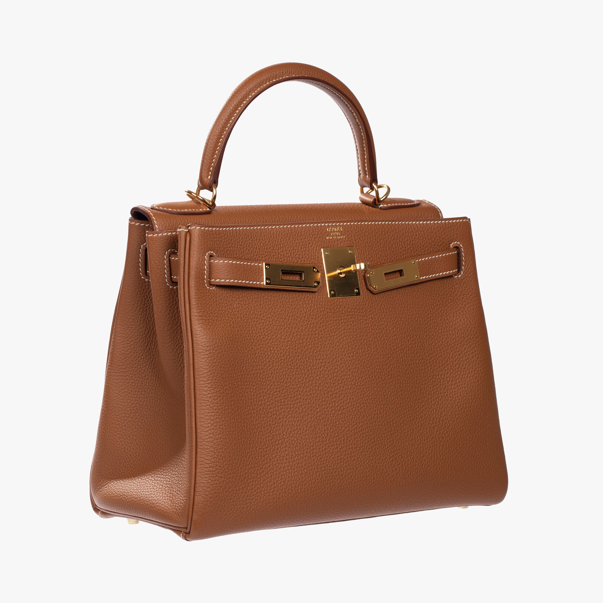 Hermès | Kelly Retourne 28cm | Gold Togo Leather Gold Hardware
