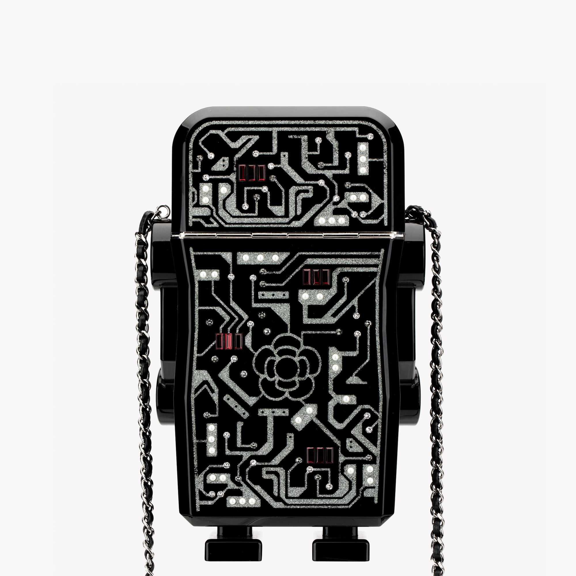 Chanel | Minaudière Limited Edition Silver Robot | Silver-Tone Hardware
