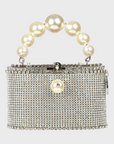 Rosantica Mini Holli Luce | Silver Toned Brass, Crystals & Faux Pearls