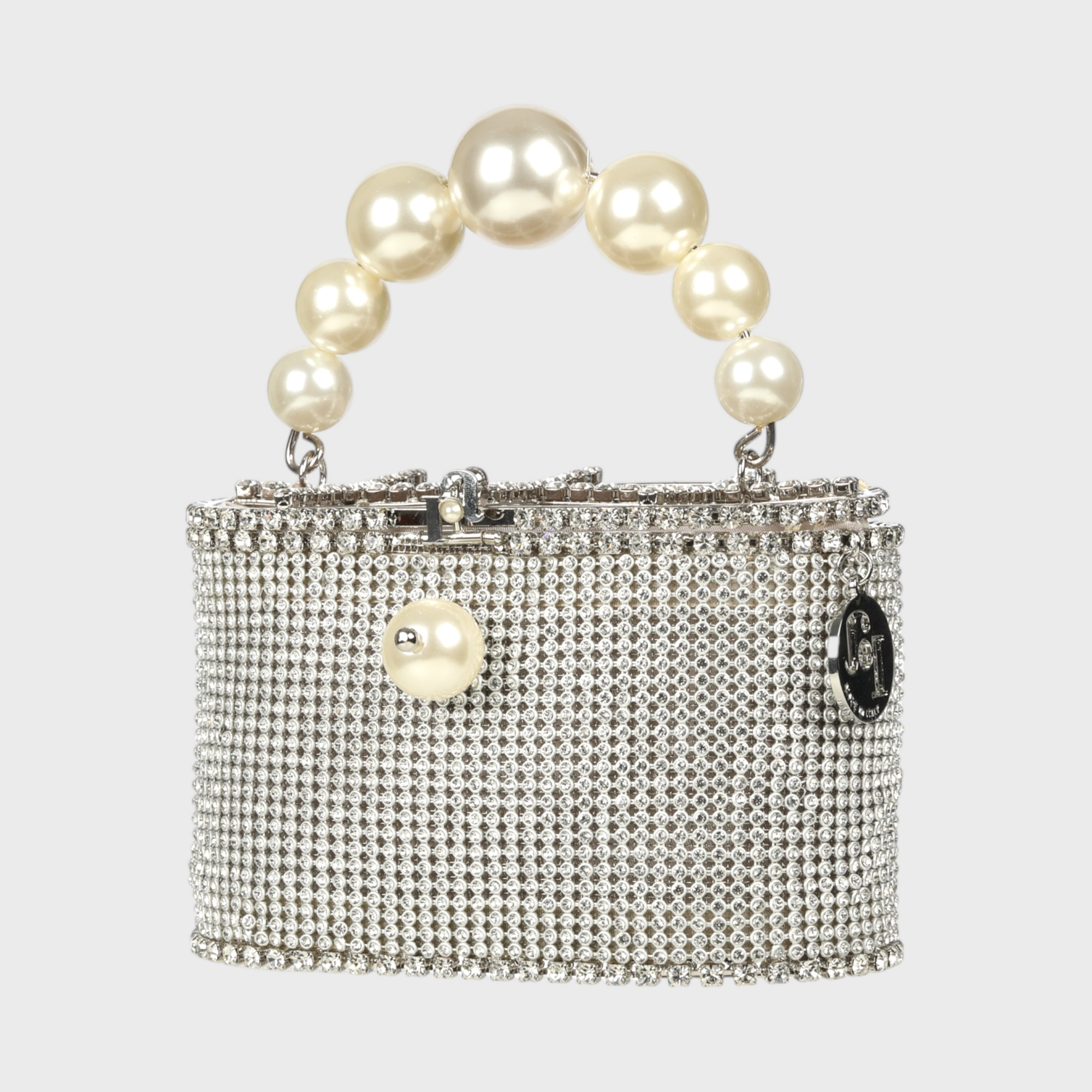 Rosantica Mini Holli Luce | Silver Toned Brass, Crystals & Faux Pearls