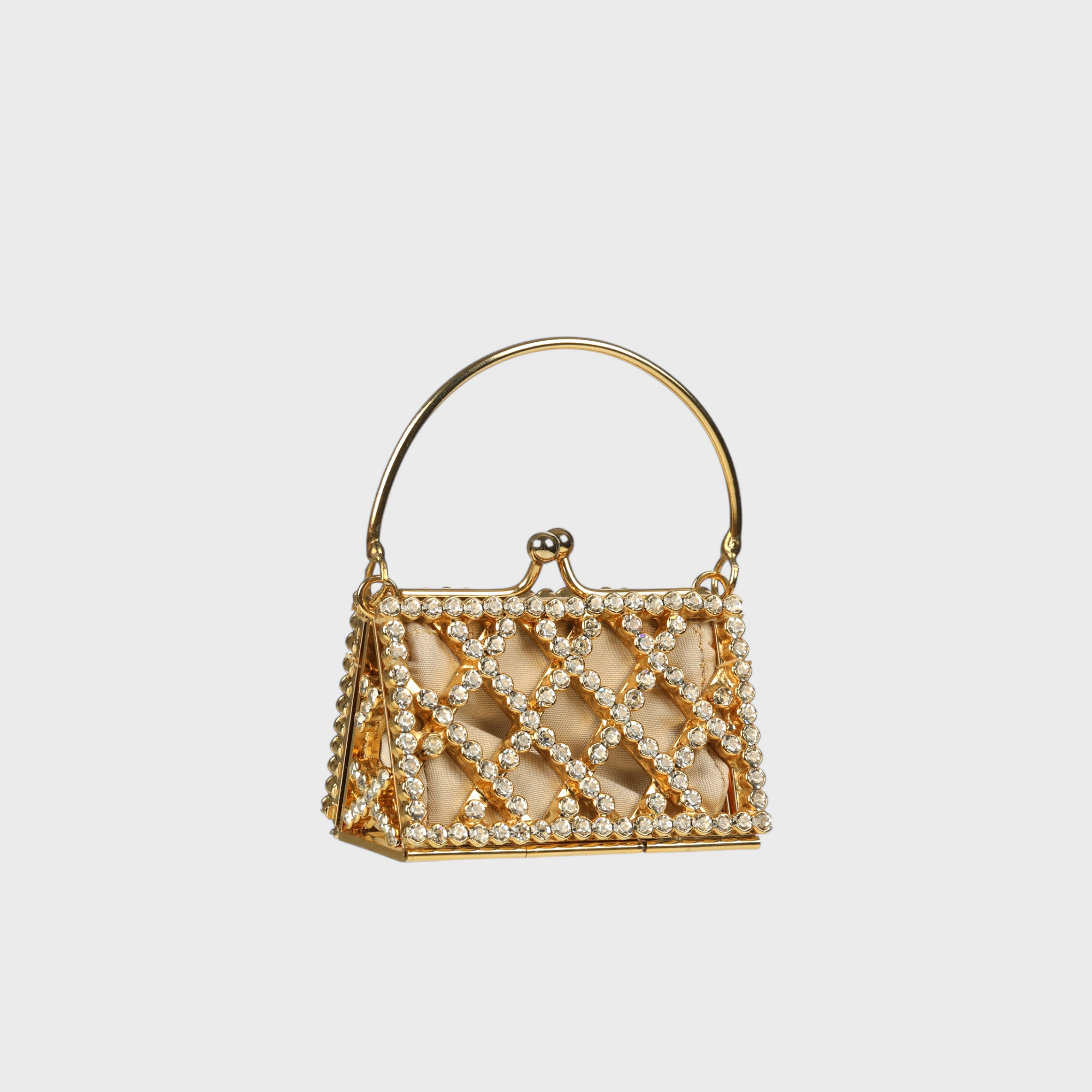 Rosantica Baby Garofano Micro Bag | Gold Toned Brass & Crystals