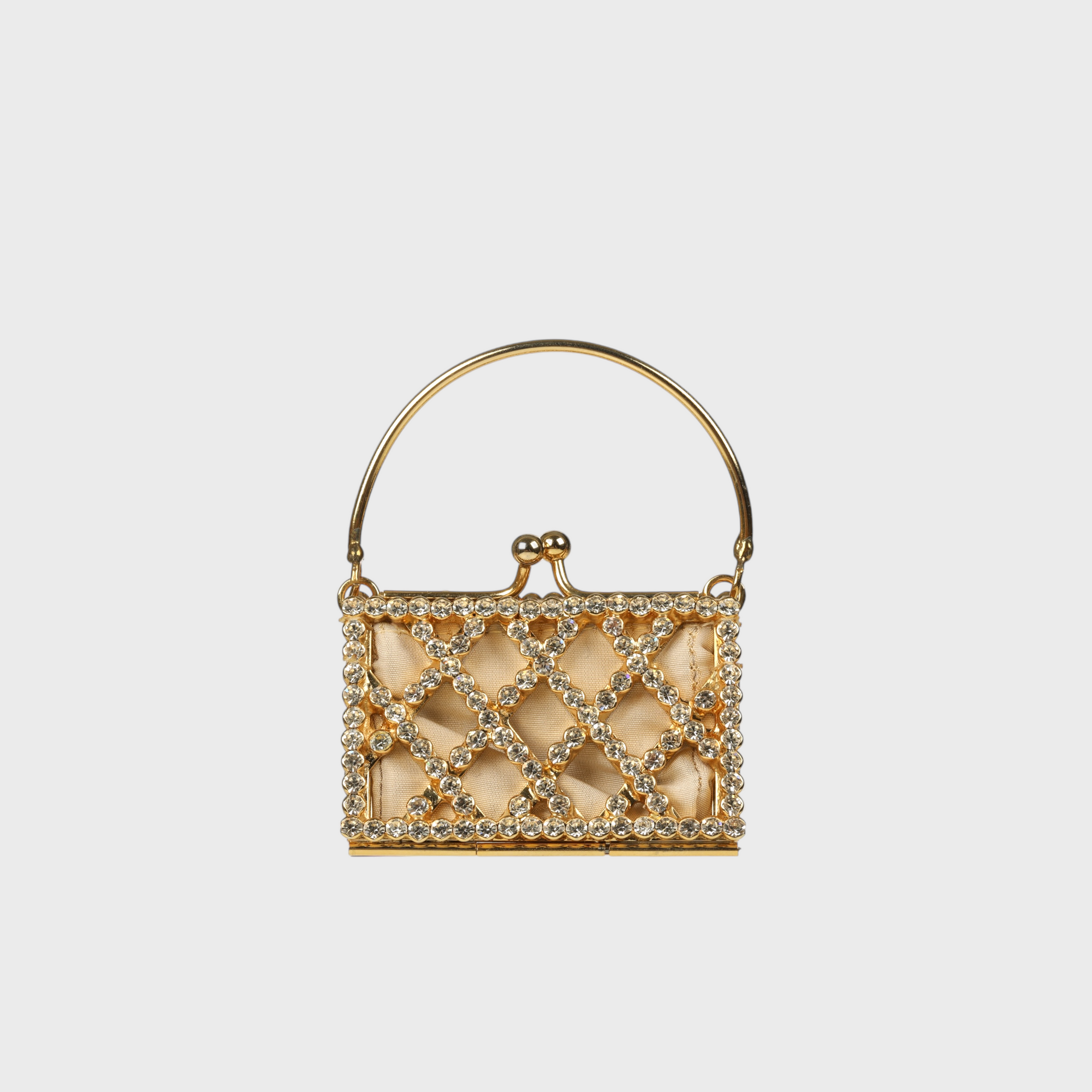 Rosantica Baby Garofano Micro Bag | Gold Toned Brass & Crystals