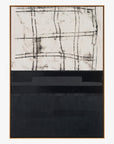 Søren Sejr | Comp. Black / Double grid heavy top, two lines oilstick, heavy vertical brushstrokes in gel bottom