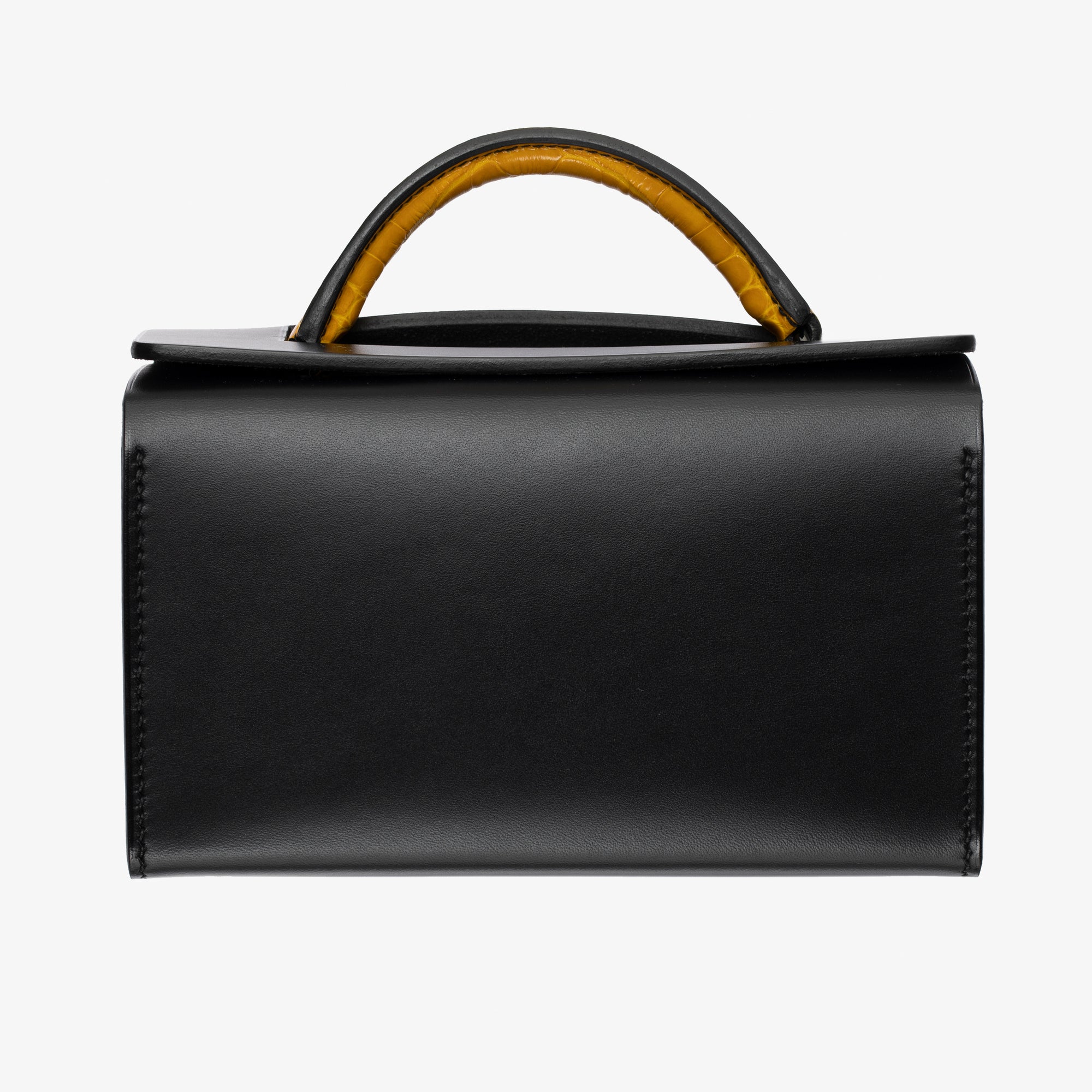 Hermès | Petit H | Limited Edition Handbag Jaune Amber, Bordeaux & Colvert So Black Hardware