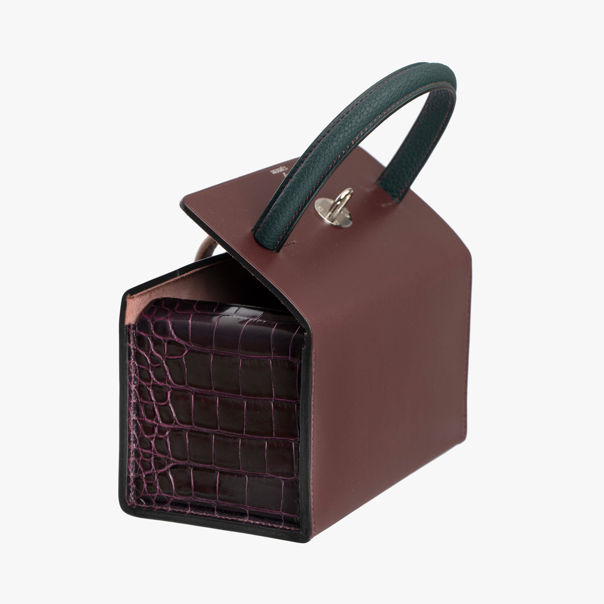 Hermès | Petit H | Limited Edition Handbag Bordeaux, Emerald, Rouge H & Green Palladium Hardware