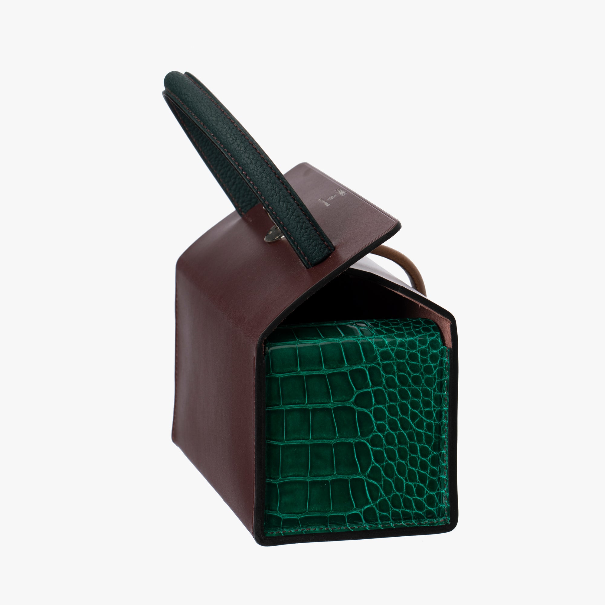 Hermès | Petit H | Limited Edition Handbag Bordeaux, Emerald, Rouge H & Green Palladium Hardware