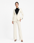 Saint Laurent | Ivory & Black Evening Tuxedo Jacket | Size 34 FR