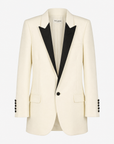 Saint Laurent | Ivory & Black Evening Tuxedo Jacket | Size 34 FR