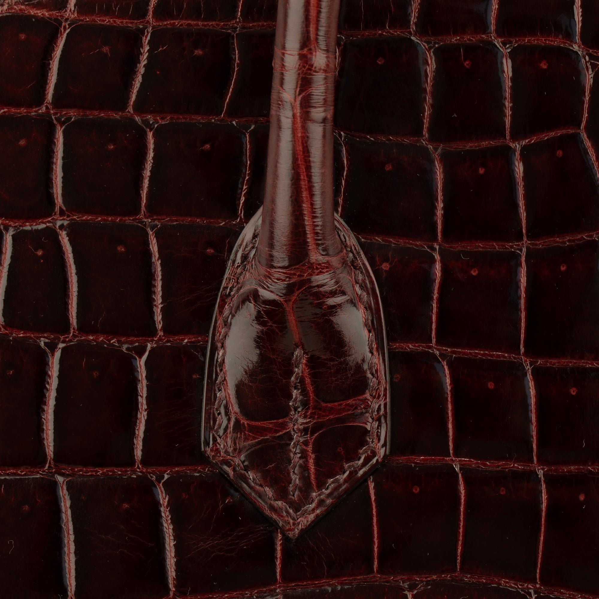 Hermès | Birkin 40cm | Bordeaux Shiny Porous Crocodile Palladium Hardware