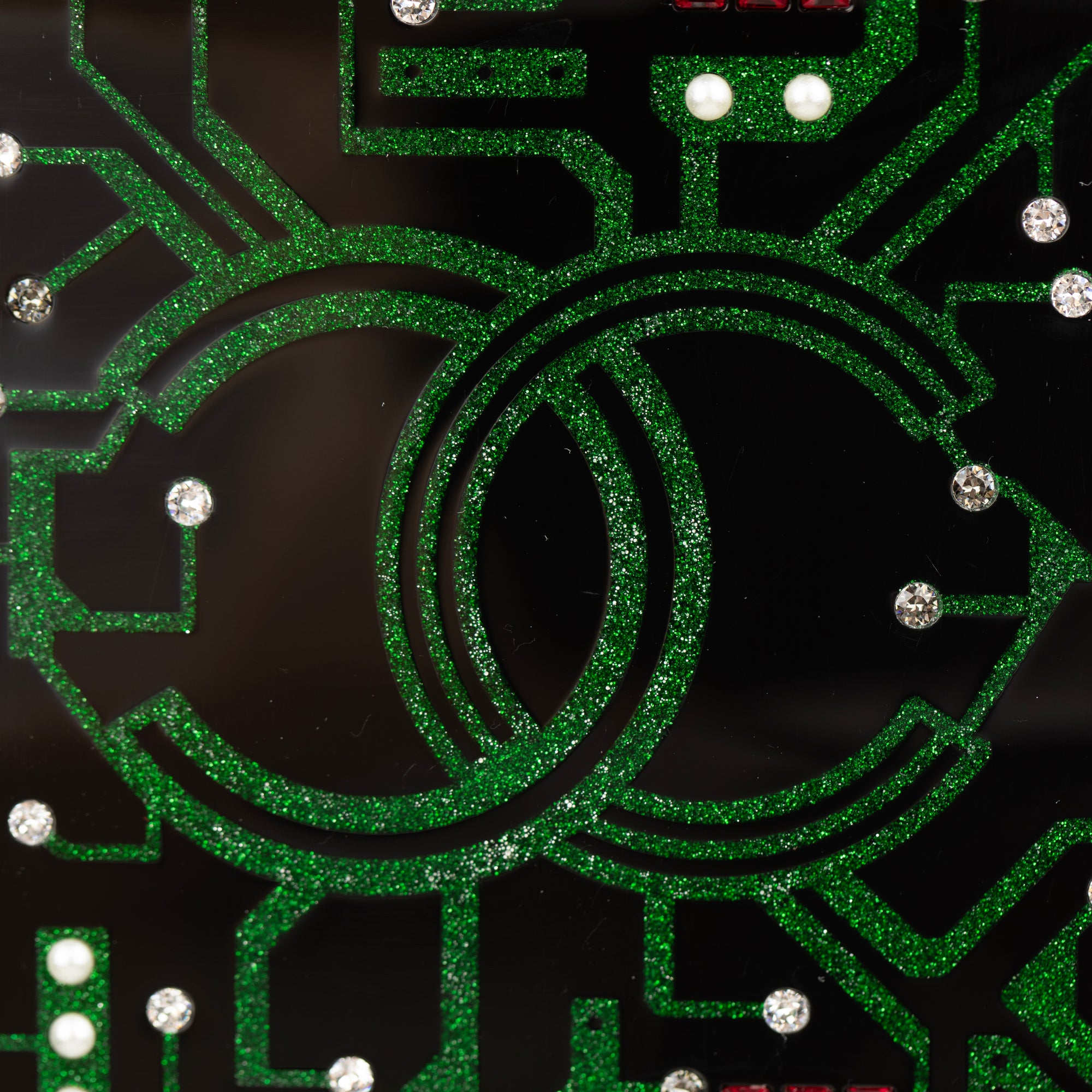Chanel | Minaudière Limited Edition Green Robot | Silver-Tone Hardware