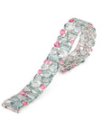Matthew Ely Jewellery | 18ct White Gold, Aquamarine, Spinel & Diamond Bracelet