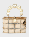 Rosantica Mini Holli | Gold Toned Brass, Crystals & Faux Pearls
